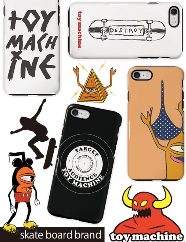 前衛的なデザインと強度が特徴
スマホケース・モバイルバッテリー発売　
アメリカの老舗スケートボードブランド
「toy machine」とのコラボ商品