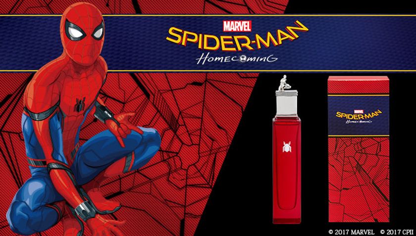 「スパイダーマン　ホームカミング」のオードトワレが登場！
ビルの間を飛び回るような爽やかな香りで数量限定発売