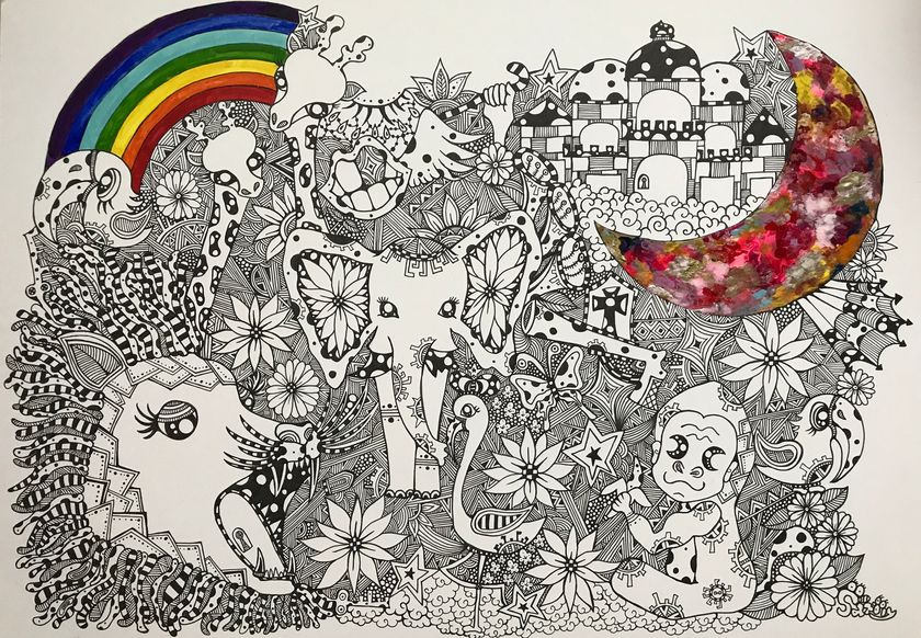 ノーマライゼーションをテーマに活動する画家の初個展
小田急新宿店で「Satoly Art World展」開催