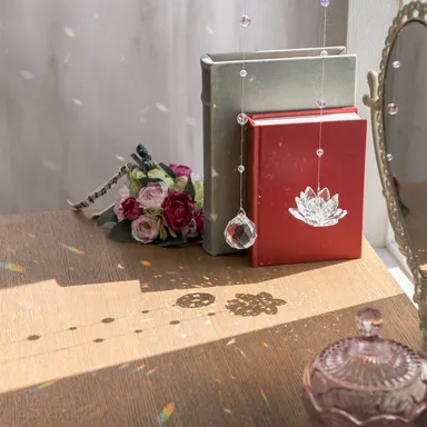 サンキャッチャーA＆Bと高級感のある箔押し入りのボックス