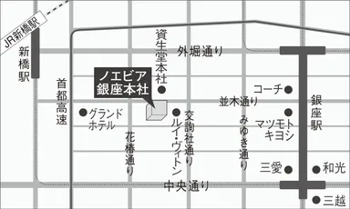 【地図】ノエビア銀座ギャラリー