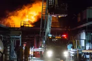 2014年12月の工場火災の様子