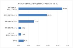 携帯電話端末を使わない理由