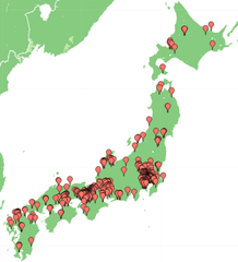 図1　LOX-index(R)検査が受診できる医療機関