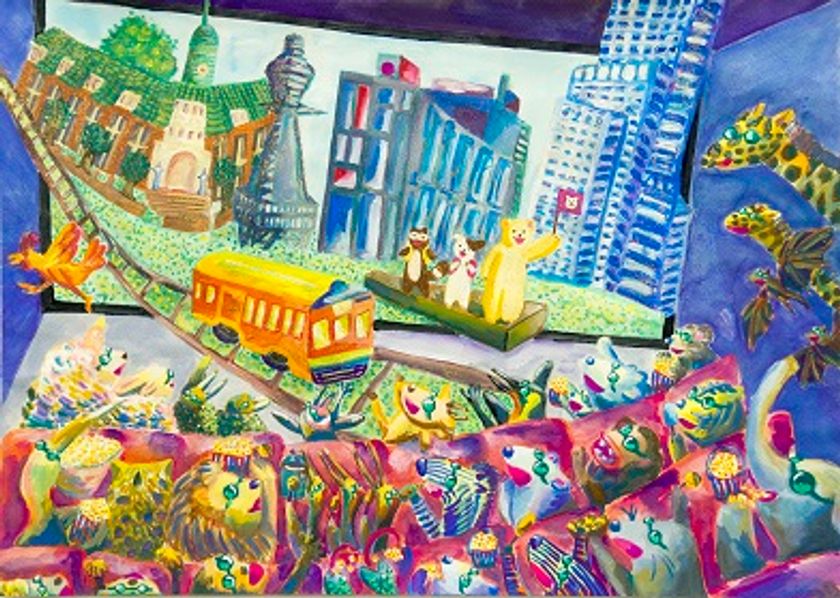 きんえいアポロビル開業45周年記念
「わたしの“あべの・天王寺”イラスト大賞」
入賞作品展示