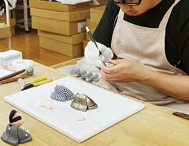 木目込み人形製作実演