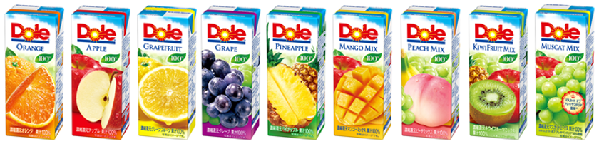 【雪印メグミルク】『 Dole(R)  100％』シリーズ　各200ml

全国でリニューアルおよび新発売！
