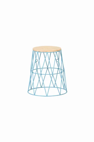 スタッキングワイヤースツールターコイズブルー