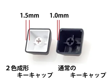 PTR2色成形キーキャップ