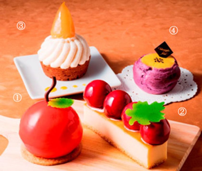 ～実りの秋～コレクションしたくなるスイーツ登場！
りんご・ぶどう・洋梨・薩摩芋！
2017年10月1日（日）より宝塚ホテルにて販売