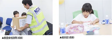 (左から)航空会社訪問（成田）、絵日記（成田）