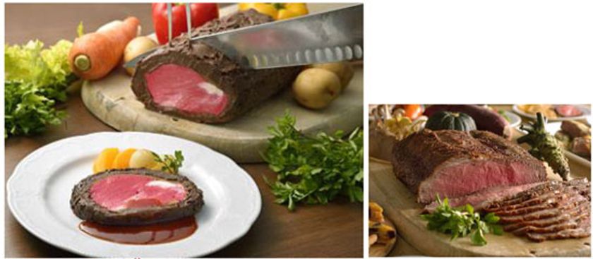 デザートコーナーにローストビーフ！？
「肉（29(にく)）いっぱい（18(いっぱい)）」フェアの
ラストを飾る肉料理メニューはローストビーフ風ケーキ！
第一ホテル東京　世界バイキング「エトワール」にて