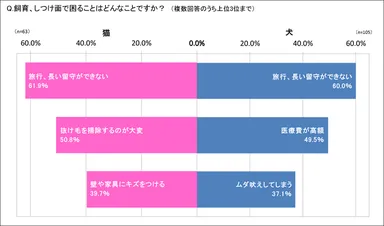 ペットの飼育やしつけで困ること