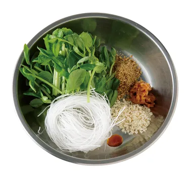 「担担風自家製カップ春雨ヌードル」材料