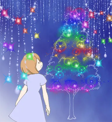 体験イメージ(2)：幻想的な光の広場をおさんぽ