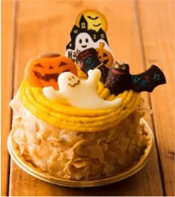 小さなサイズのハロウィンケーキ