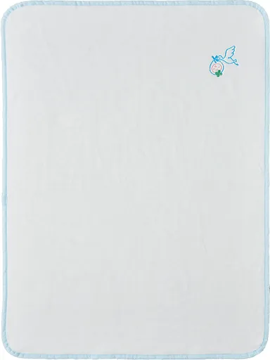 コウノドリ　ベビーシール織毛布(サックス)