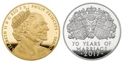 1000ポンド金貨1キロ・500ポンド銀貨1キロ