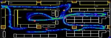 複数センサーをつなぎ合わせた動線追跡