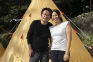 テントで過ごした荒川米市さんと妙子さんご夫妻