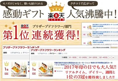 楽天ランキング3冠達成の人気店