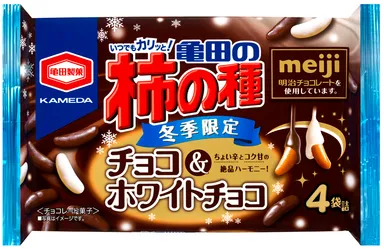 77g 亀田の柿の種 チョコ＆ホワイトチョコ