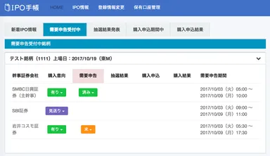 「IPO手帳」利用イメージ 2