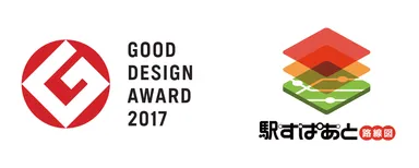 グッドデザイン賞と駅すぱあと路線図ロゴ画像
