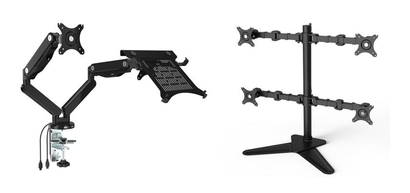 全国のパソコン工房・グッドウィル各店舗およびWEBサイトにて、
高さや向きを自由に変更できる「ガススプリング式液晶モニタアーム」と
設置する机を選ばない「スタンド式液晶モニタアーム」の取り扱いを開始