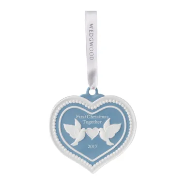 ホリデイオーナメント ハート 2017 ブルー