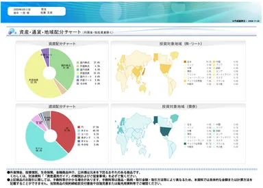 資産・通貨・投資地域を包括的に管理できる帳票例