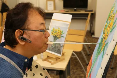 実演画家　梅宮俊明（埼玉県）