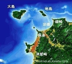 宗像立体地形図