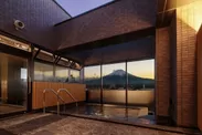 富士山を目の前に清々しい時間を過ごせる露天風呂