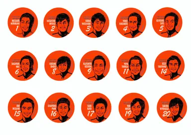 選手缶バッジデザイン