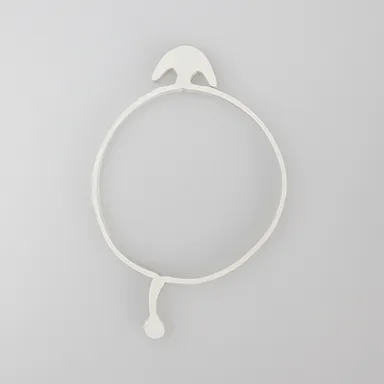 【たばねバンド】-ホワイト　ヘッドとタブが付いた、不思議なかたちの輪ゴム。