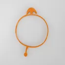 【たばねバンド】-オレンジ　ヘッドとタブが付いた、不思議なかたちの輪ゴム。