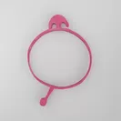 【たばねバンド】-ピンク　ヘッドとタブが付いた、不思議なかたちの輪ゴム。