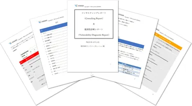 通常提供の場合数十万円以上相当の無料WEB脆弱性診断レポートのイメージ