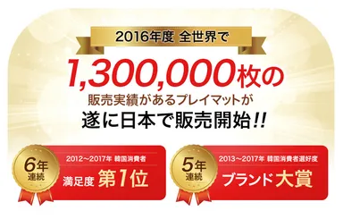 2016年度全世界で130万枚の販売実績