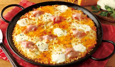 濃厚！7種のチーズと生ハムのドリア風パエリア