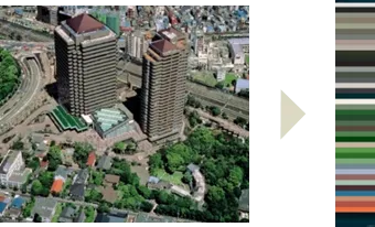 「Omoiiro」による御殿山カラーパレット抽出