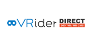 「VRを民主化する」VR／MR  CMS VRider DIRECT ロゴ