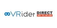 「VRを民主化する」VR／MR  CMS VRider DIRECT ロゴ