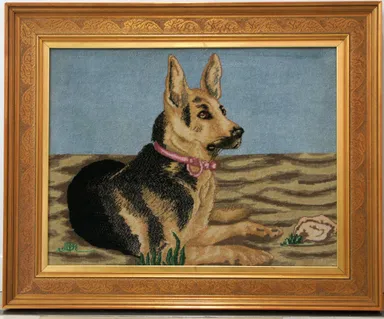 額装ペルシャ絨毯［シェパード］