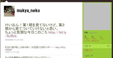 【ツイッターへの自動投稿後の画面】
