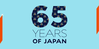 エールフランス航空日本就航65周年ロゴ　トンボ