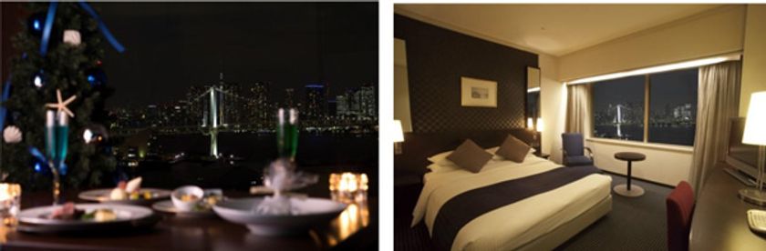 地上100mベイエリアの夜景を見下ろす窓側席で楽しむ
“天空のディナーコース”付き宿泊プラン
2017年12月22日（金）1日6組様限定