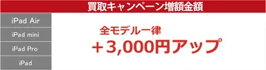 iPad買取増額表
