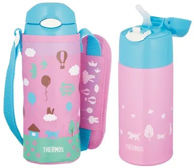 サーモス真空断熱ストローボトル(FHL-401F)【LP：ライトピンク】